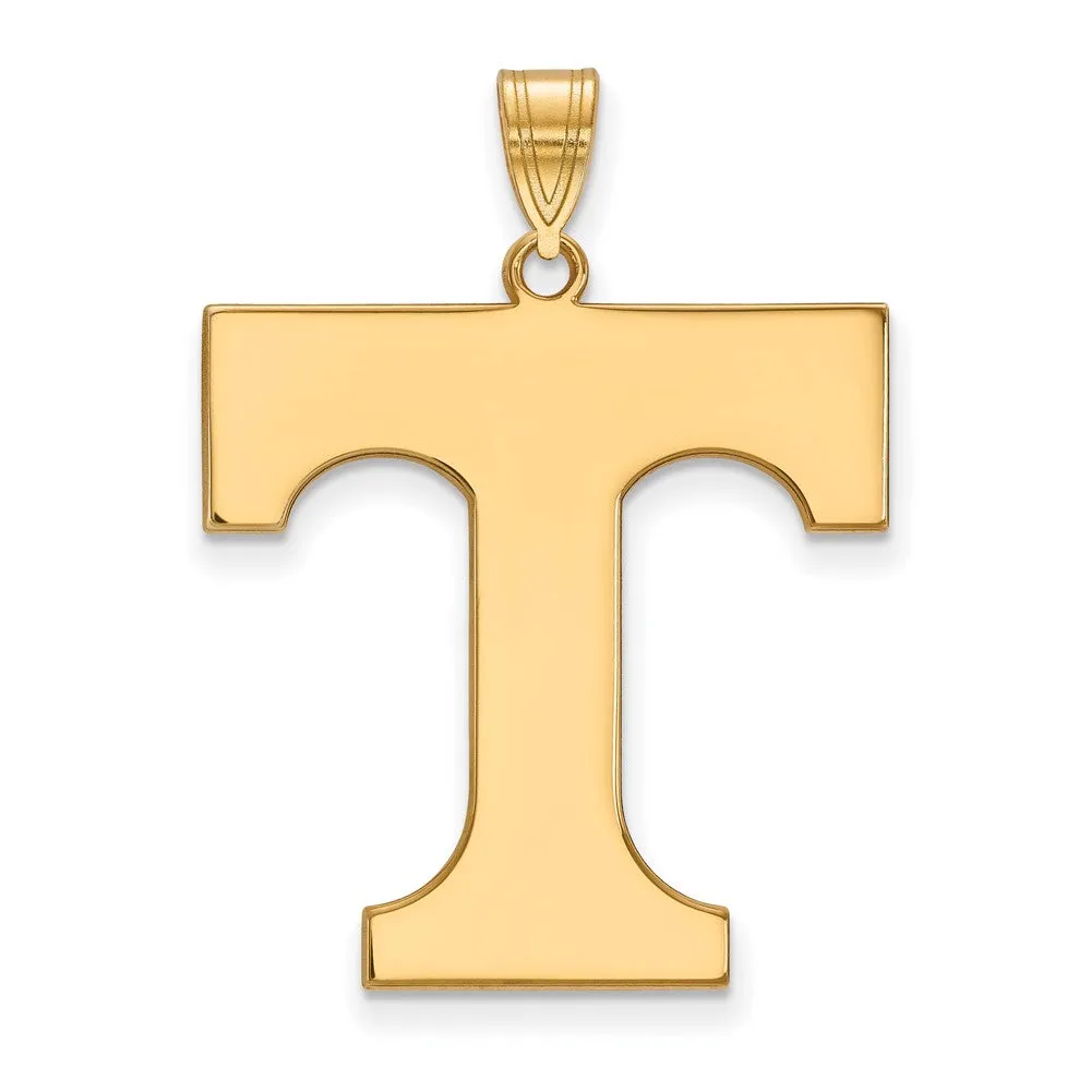 14k Yellow Gold U. of Tennessee XL Initial T Pendant