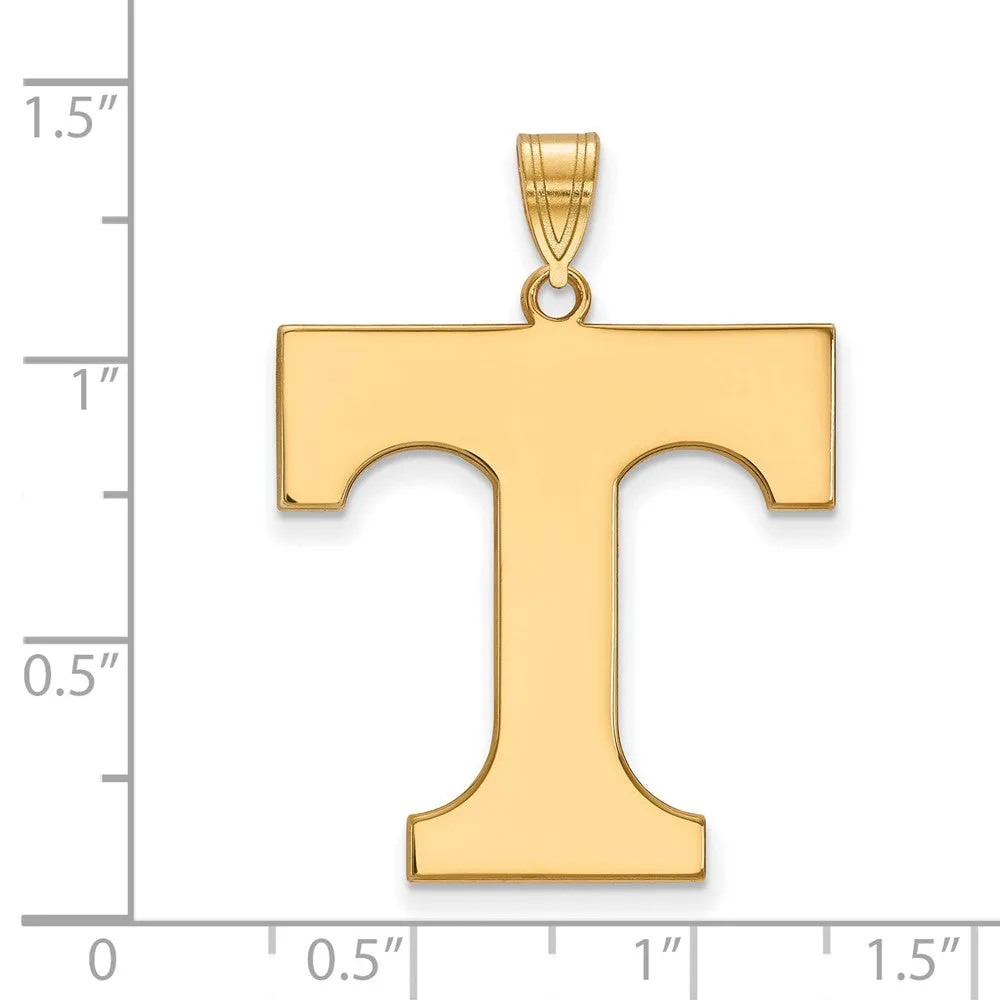 14k Yellow Gold U. of Tennessee XL Initial T Pendant