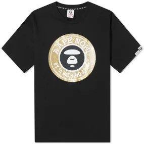 AAPE Moon Face Glitter Camo T-ShirtBlack