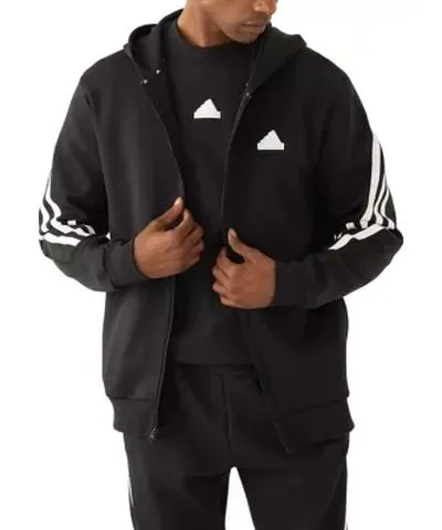 adidas Men's Future Icon 3 Stripe Full Zip Hoodie