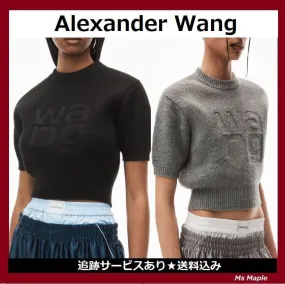 Alexander Wang  |Crew Neck Casual Style Unisex Street Style Plain