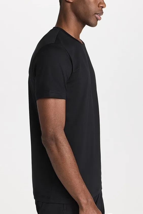 ALO Yoga  |Crew Neck Plain Short Sleeves Logo Loungewear