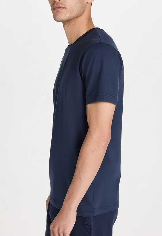 ALO Yoga  |Crew Neck Plain Short Sleeves Logo Loungewear