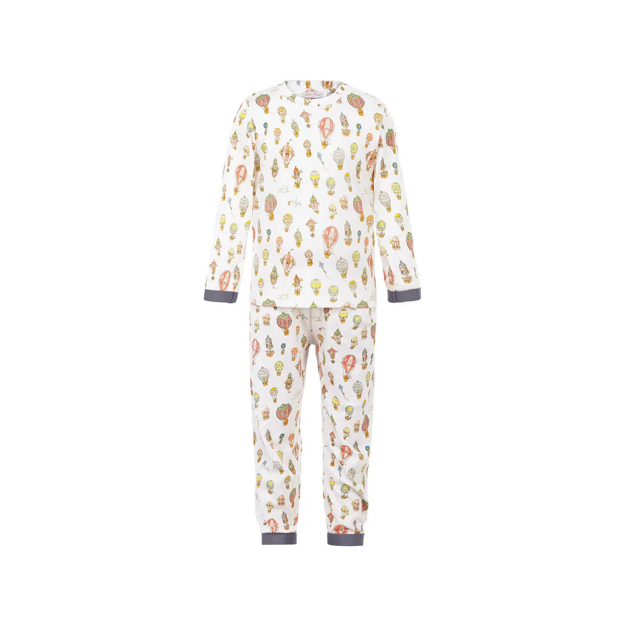 ATELIER CHOUX Hot Air Balloon Two-Piece Loungewear Set - Blue