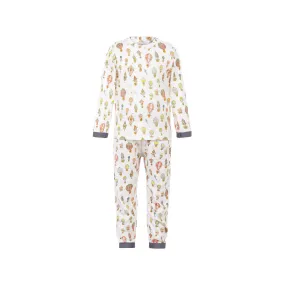 ATELIER CHOUX Hot Air Balloon Two-Piece Loungewear Set - Blue