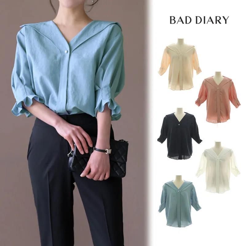 BADDIARY  |Casual Style Cropped Plain Short Sleeves Party Style