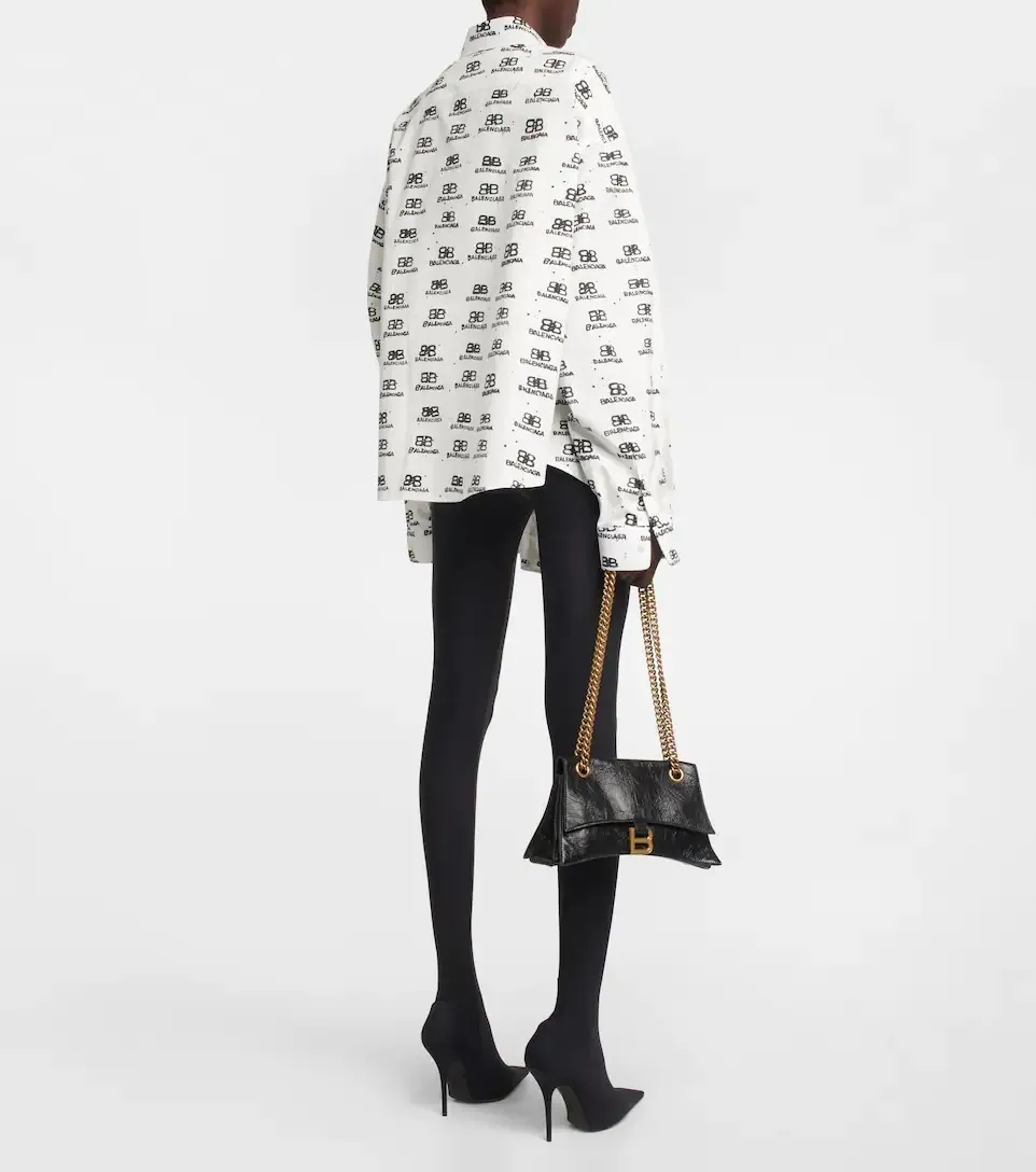 BALENCIAGA  |Women's Hand Drawn Bb Icon Swing Shirt in White