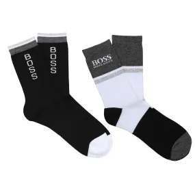 Boss J20318 Kids 2Pk Sock Black