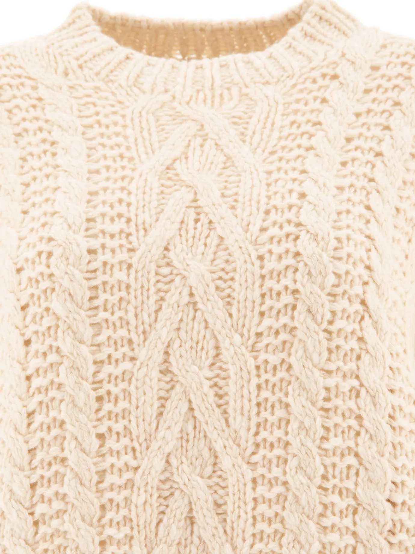 CABLE-KNIT SWEATER