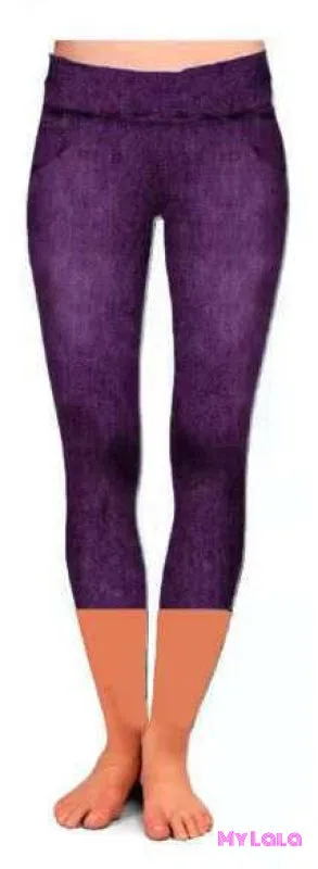 Capri Jeggings Stonewash OS (Purple)