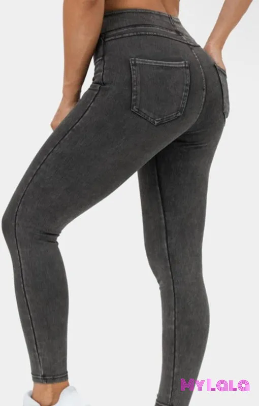 Capri Jeggings Stonewash OS (Purple)