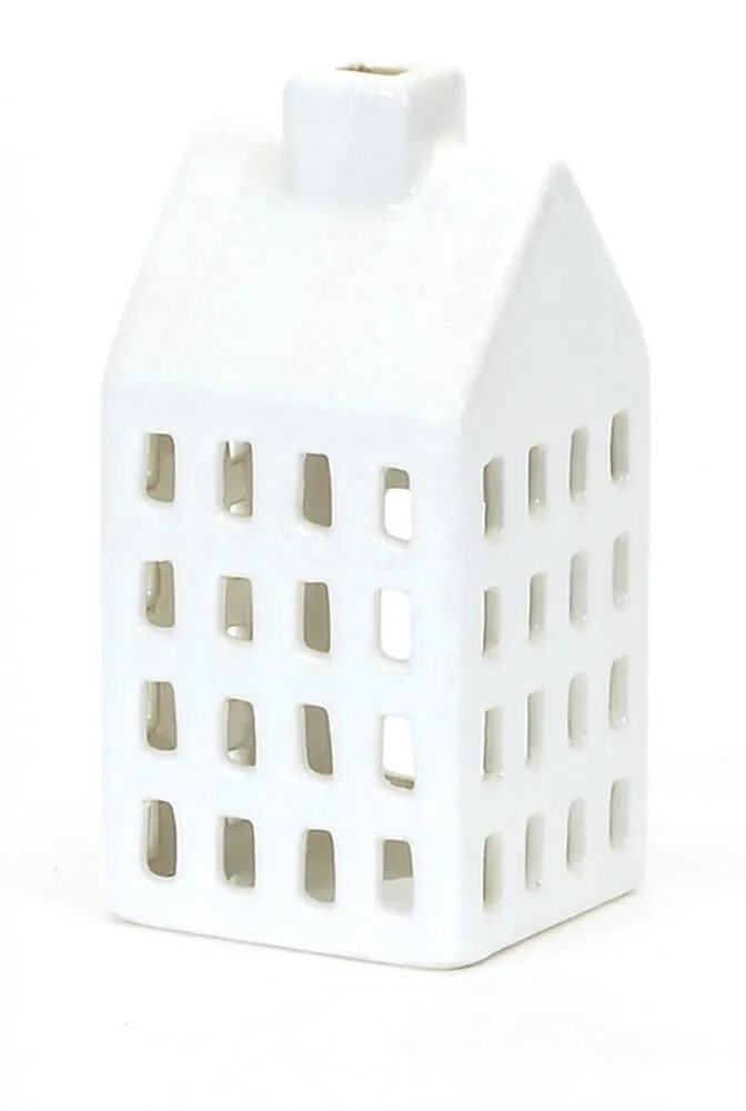 Ceramic Candle House White ea