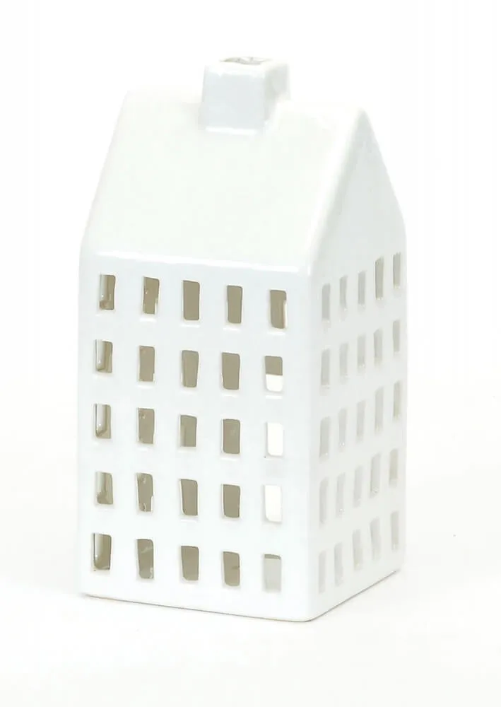 Ceramic Candle House White ea