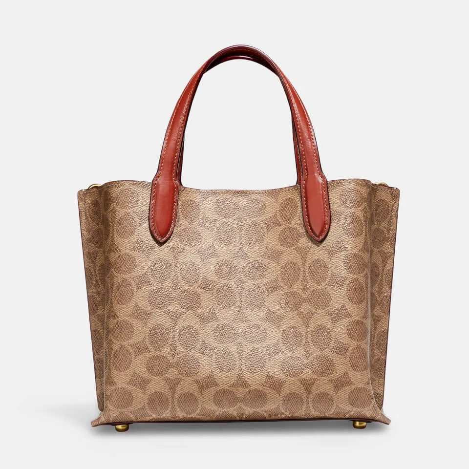 Coach Willow 24 Coated-Canvas Signature Tote Bag