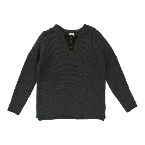 Contrast Placket Sweater