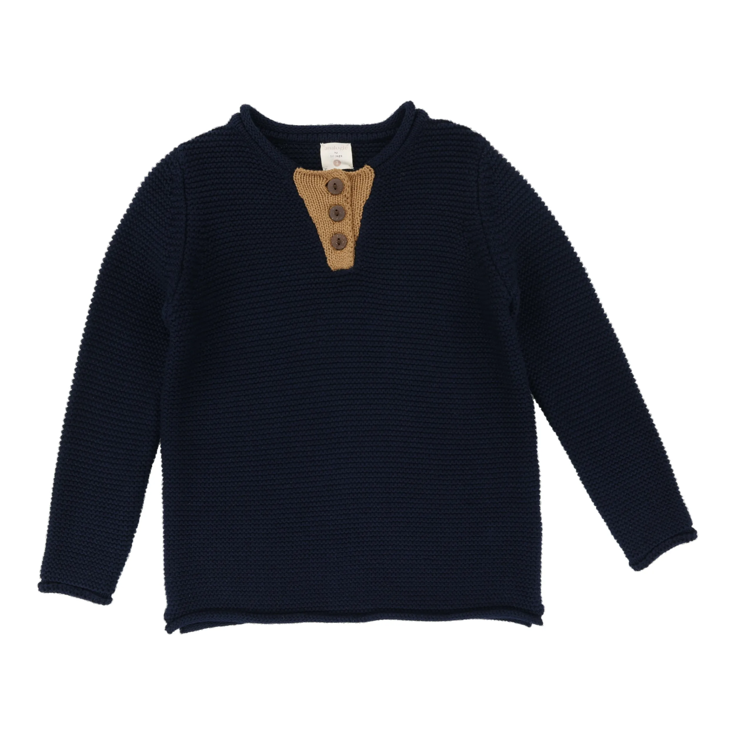 Contrast Placket Sweater