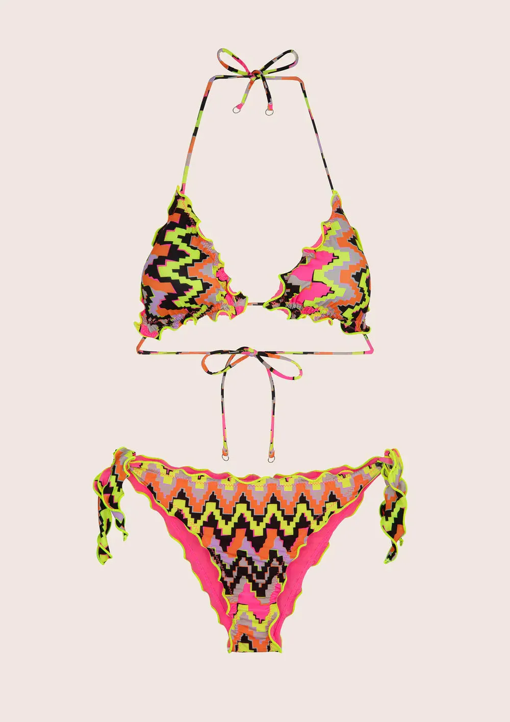 Costume bikini triangolo e slip nodi frou frou ethos