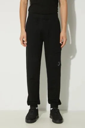 C.P. Company cotton joggers Diagonal Raised Fleece Cargo Sweatpants black color smooth 17CMSP017A005086W