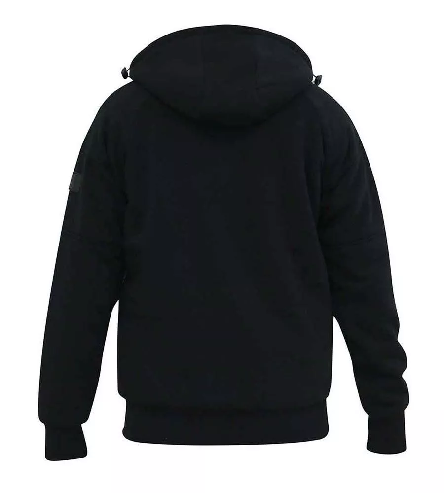 D555 Mens Zip Through Hoodie With Sherpa Lining (CLIPSTONE)