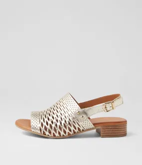 DIANA FERRARI Capris Pale Gold Leather Sandals