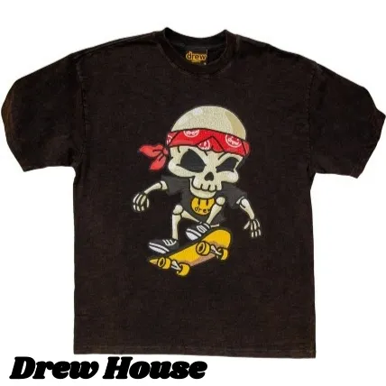 drew house  |Crew Neck Unisex Street Style Short Sleeves Logo