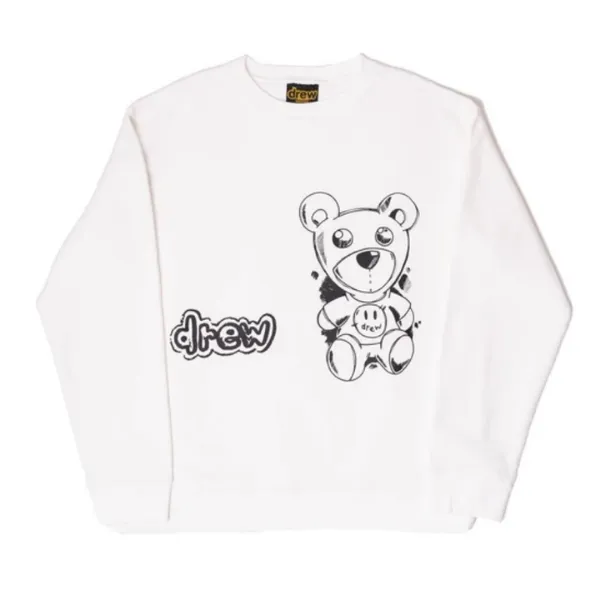 drew house  |drew house theodore sketch sweatshirt white Sweatshirts