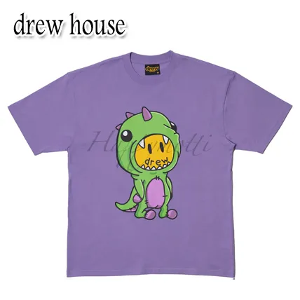 drew house  |Plain Cotton Short Sleeves Logo T-Shirts