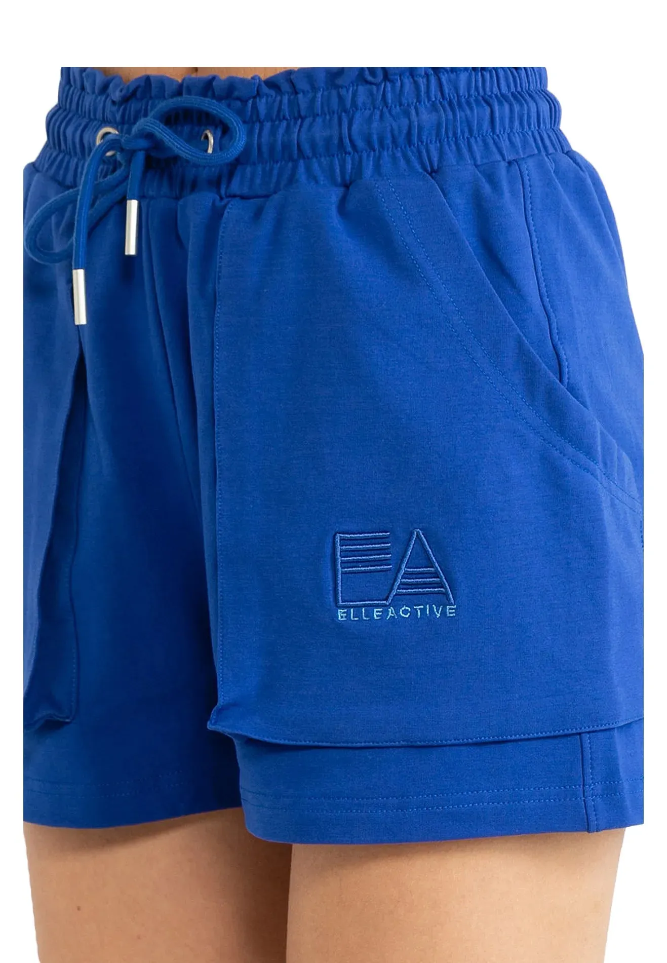 ELLE Active Logo Ruffle Waist Short Sweatpants