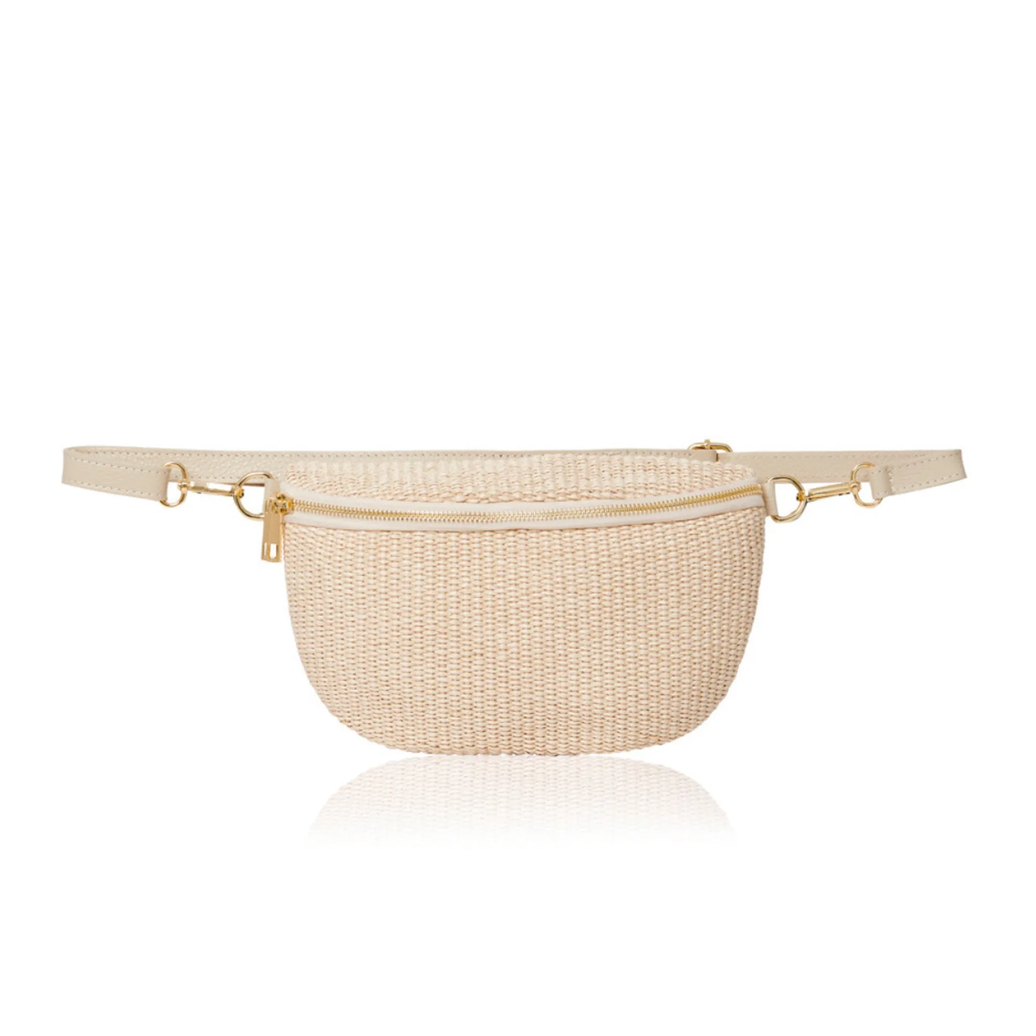 Enna Raffia Crossbody and Waist Bag