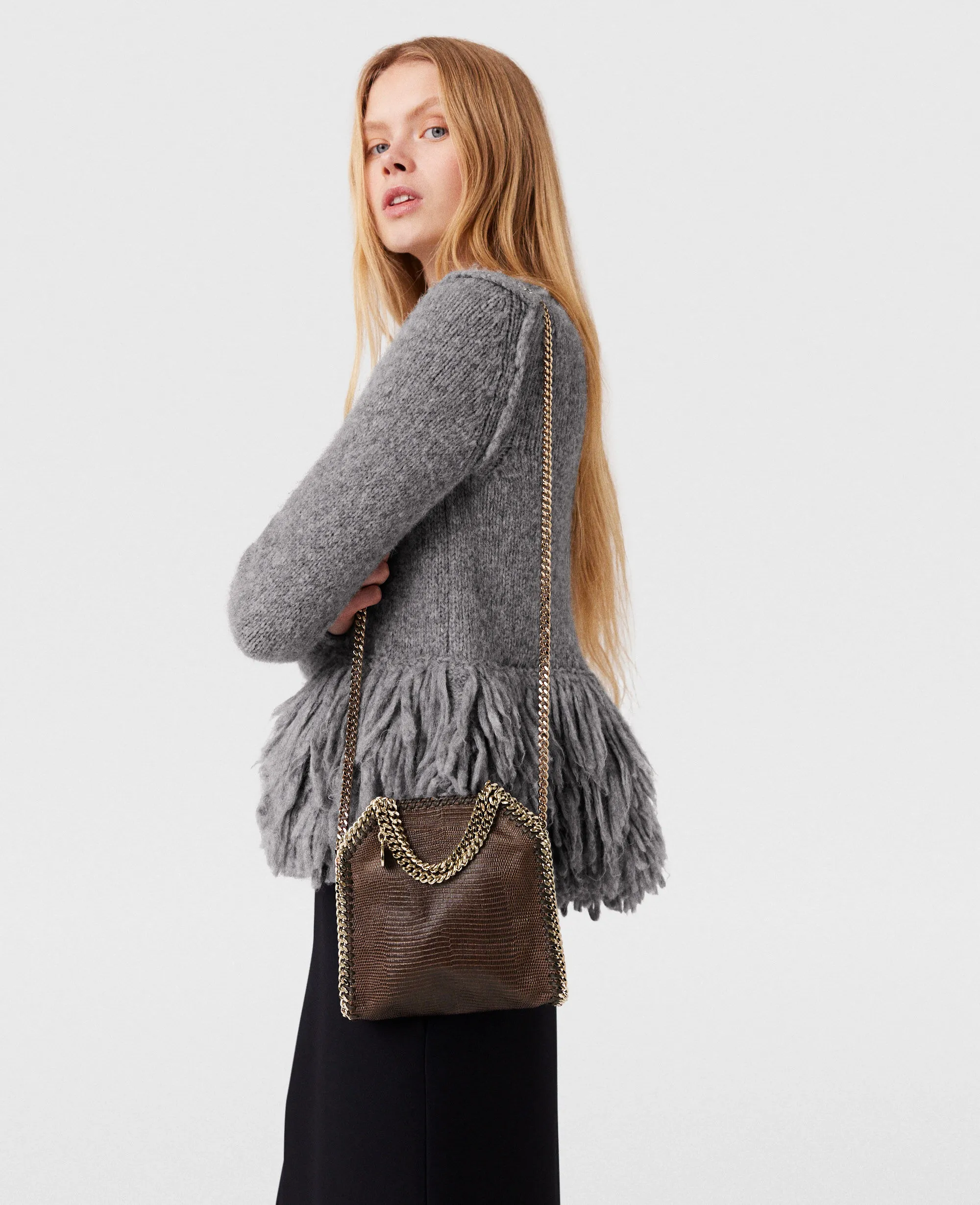 Falabella Scale-Embossed Tiny Tote Bag