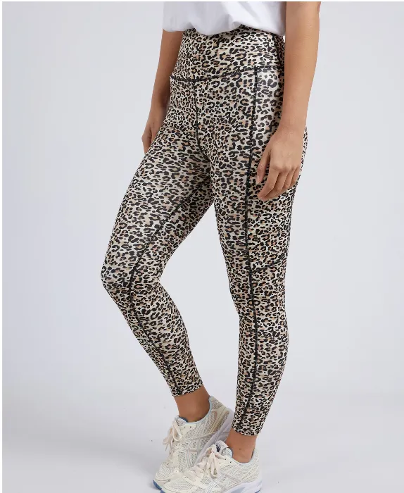 Foxwood Leopard Leggings - Black