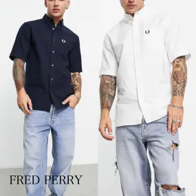 FRED PERRY  |Street Style Plain Short Sleeves Logo Loungewear Shirts