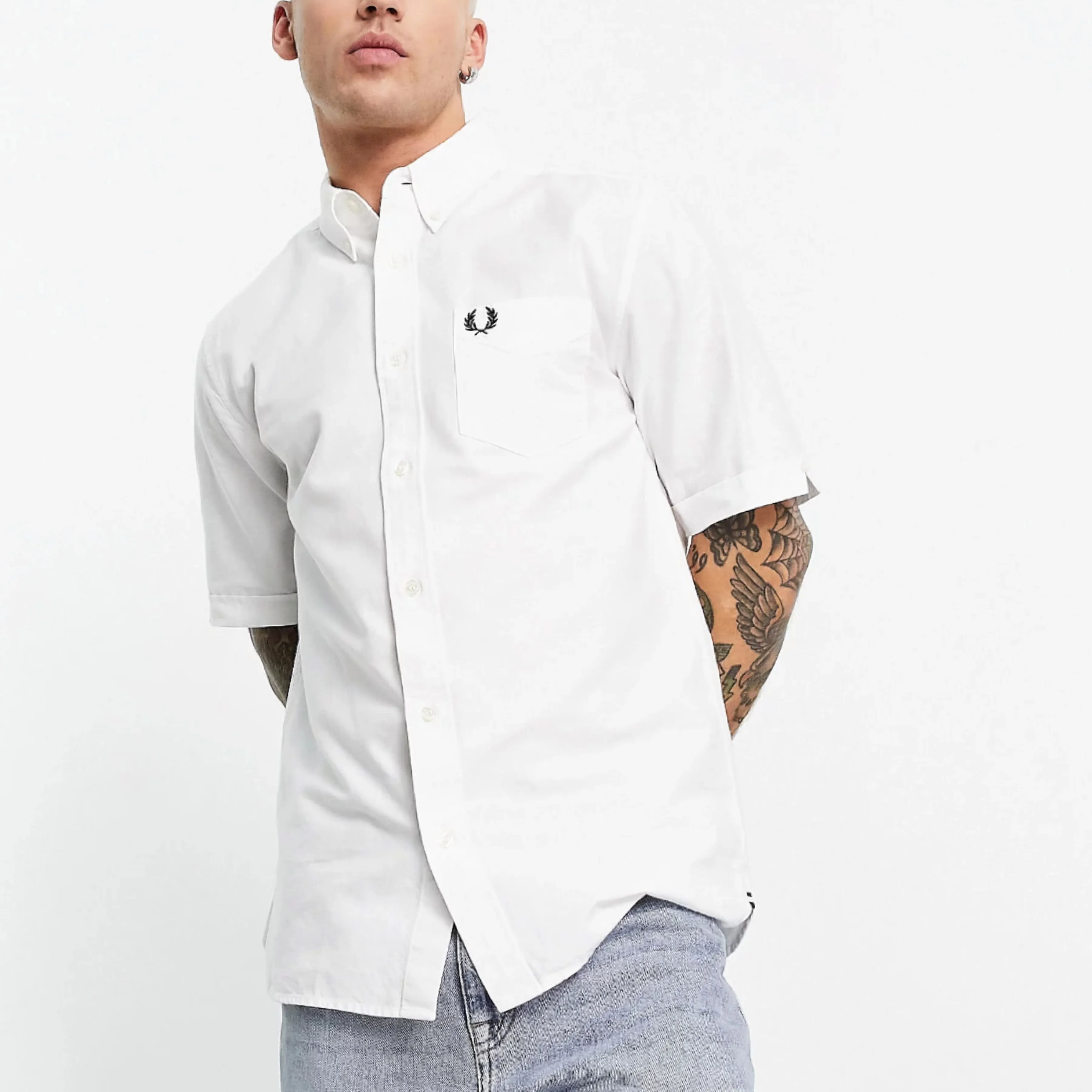 FRED PERRY  |Street Style Plain Short Sleeves Logo Loungewear Shirts