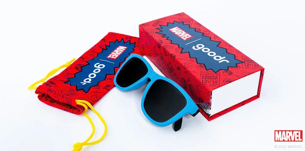 goodr OG Polarized Sunglasses Marvel Comics Captain America - Thanks, They're Vibranium