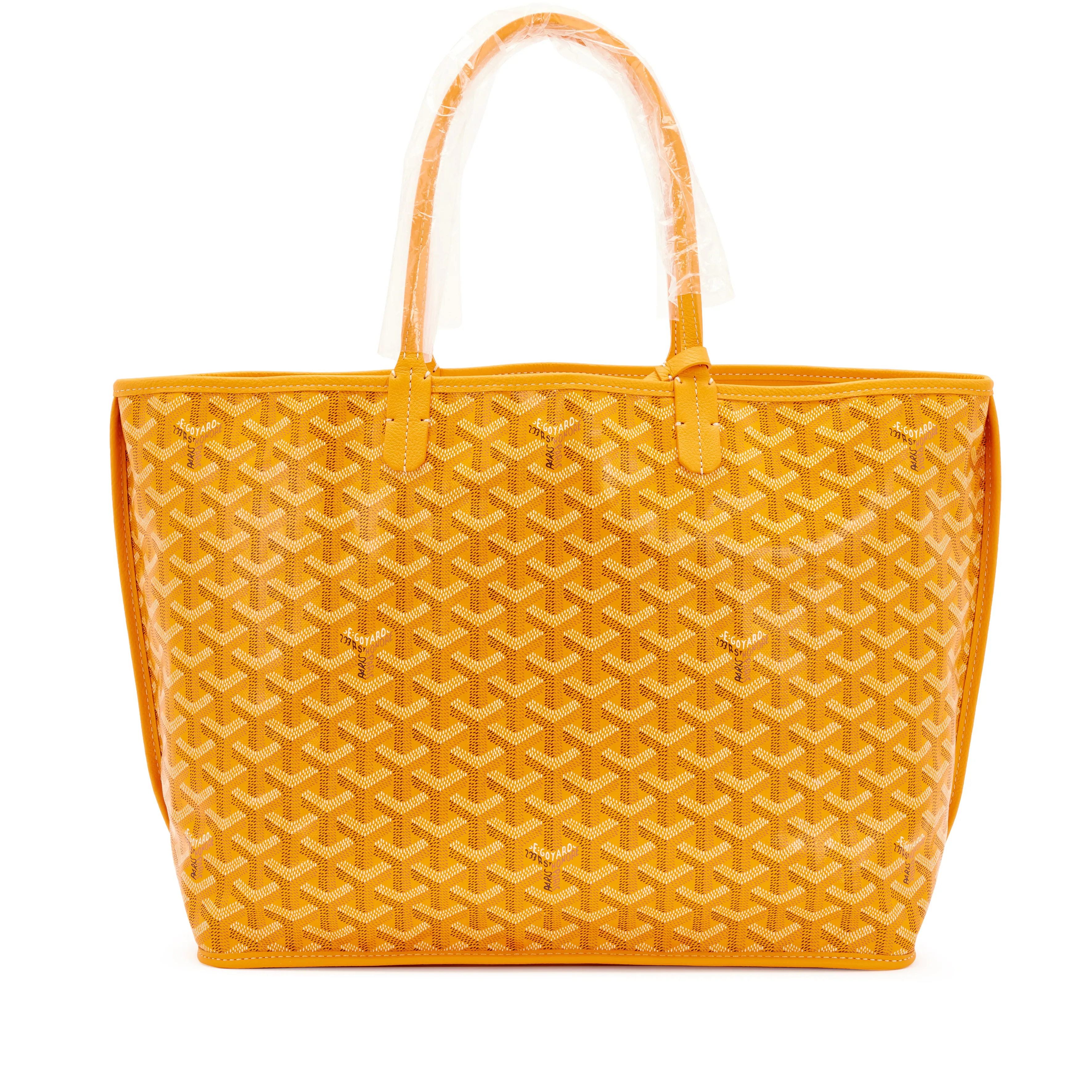 Goyard Yellow Goyardine Canvas and Chevroches Calfskin Anjou PM Tote, 2023