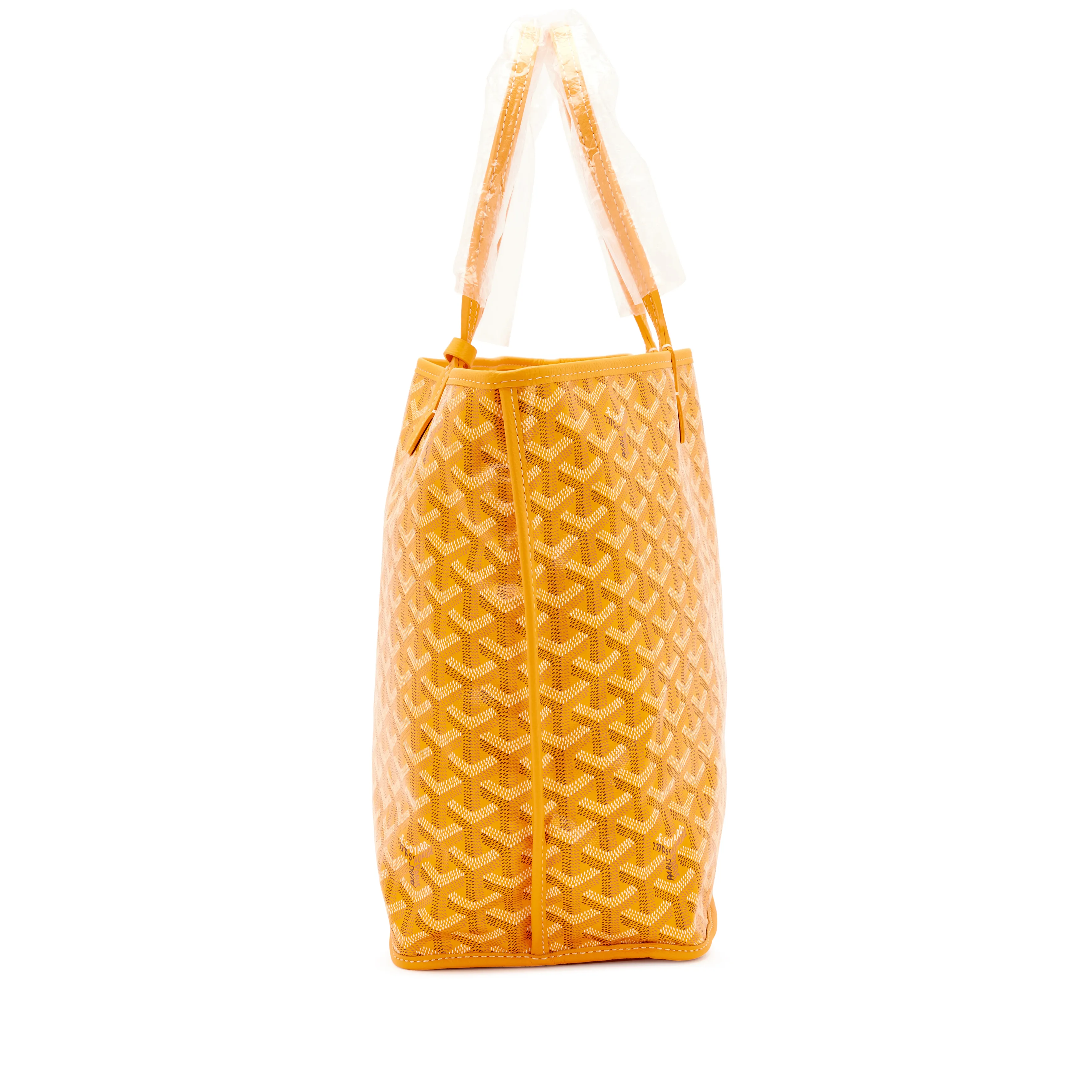 Goyard Yellow Goyardine Canvas and Chevroches Calfskin Anjou PM Tote, 2023