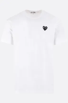 Heart logo patch cotton t-shirt