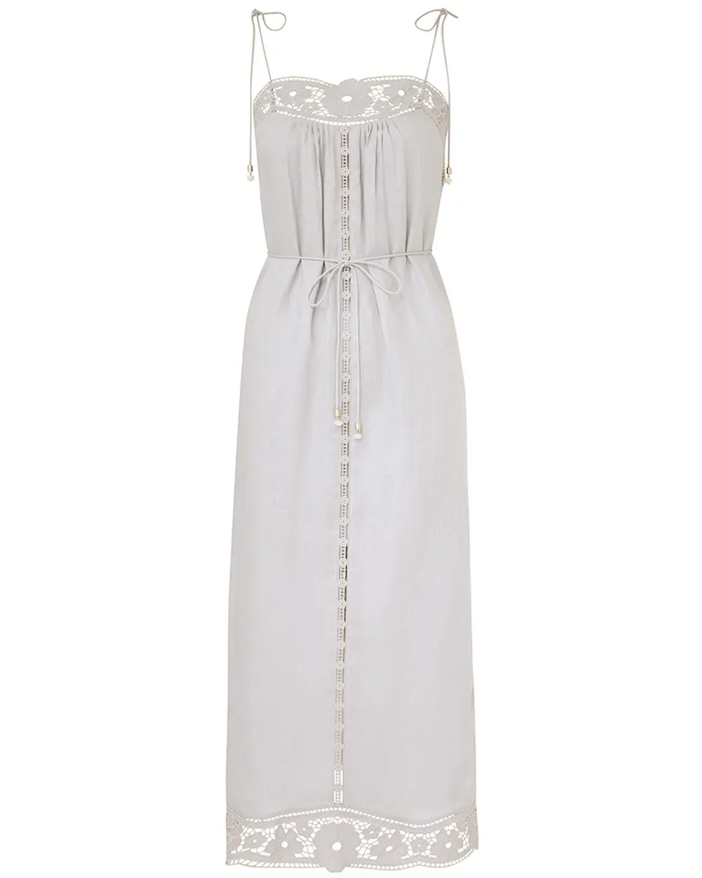 Ivory Broderie August Slip Dress