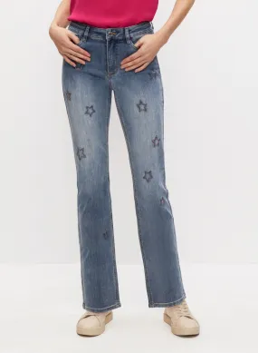 Joseph Ribkoff - Embroidered Denim Capris