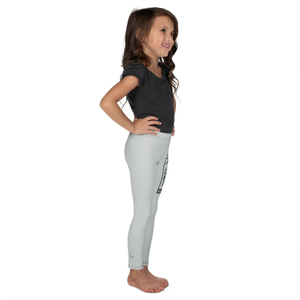 Kid's Girls Yoga Pants Workout Leggings Jiu-Jitsu 018 - Smoke