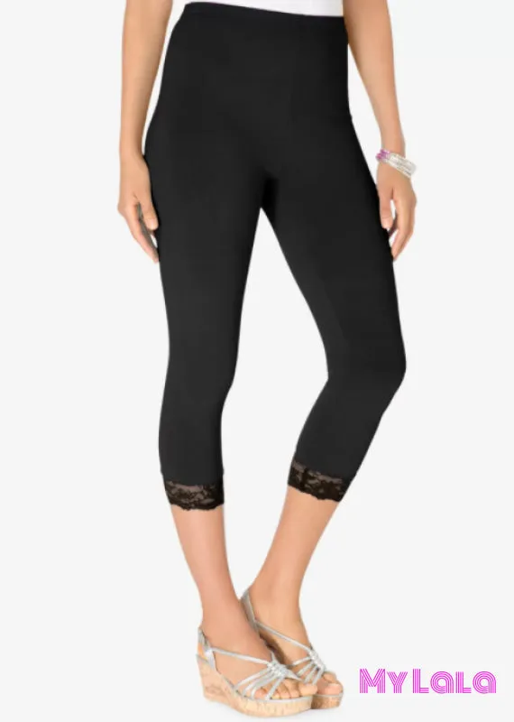 Lace Trim Capri OS