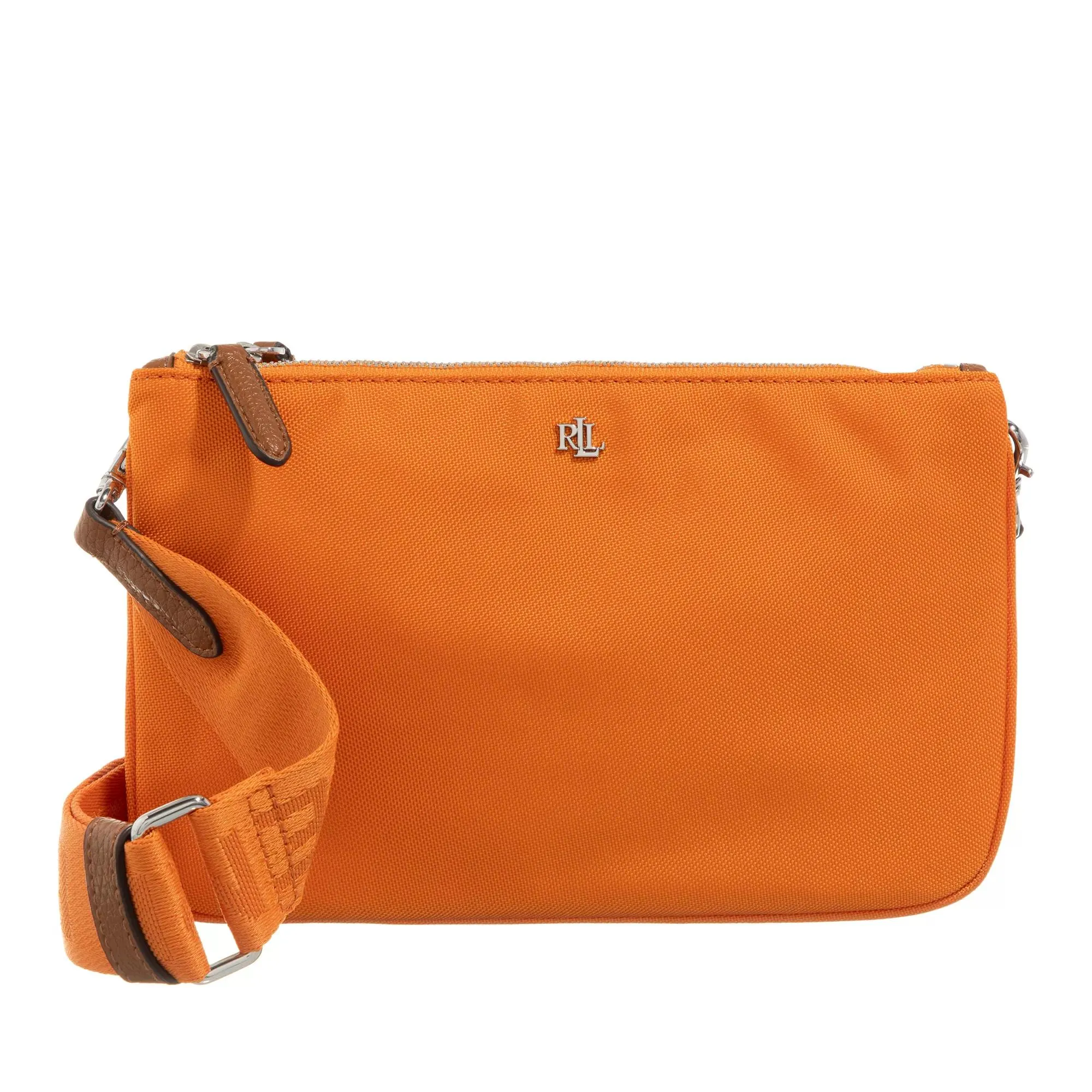 Lauren Ralph Lauren  Landyn Crossbody Medium Bright Rust Orange/Lrn Tan