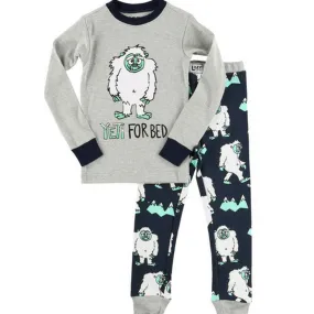 Lazy One Boy's Yeti For Bed Pajama Set, 2-Piece