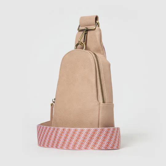 Liberty Sling Bag in Taupe/Pink from Urban Originals