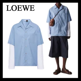 LOEWE  |Unisex Blended Fabrics Street Style Bi-color Long Sleeves