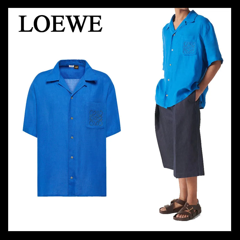 LOEWE  |Unisex Linen Blended Fabrics Street Style Plain