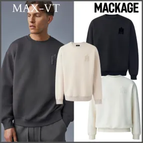 Mackage  |Crew Neck Unisex Sweat Street Style Long Sleeves Plain Logo