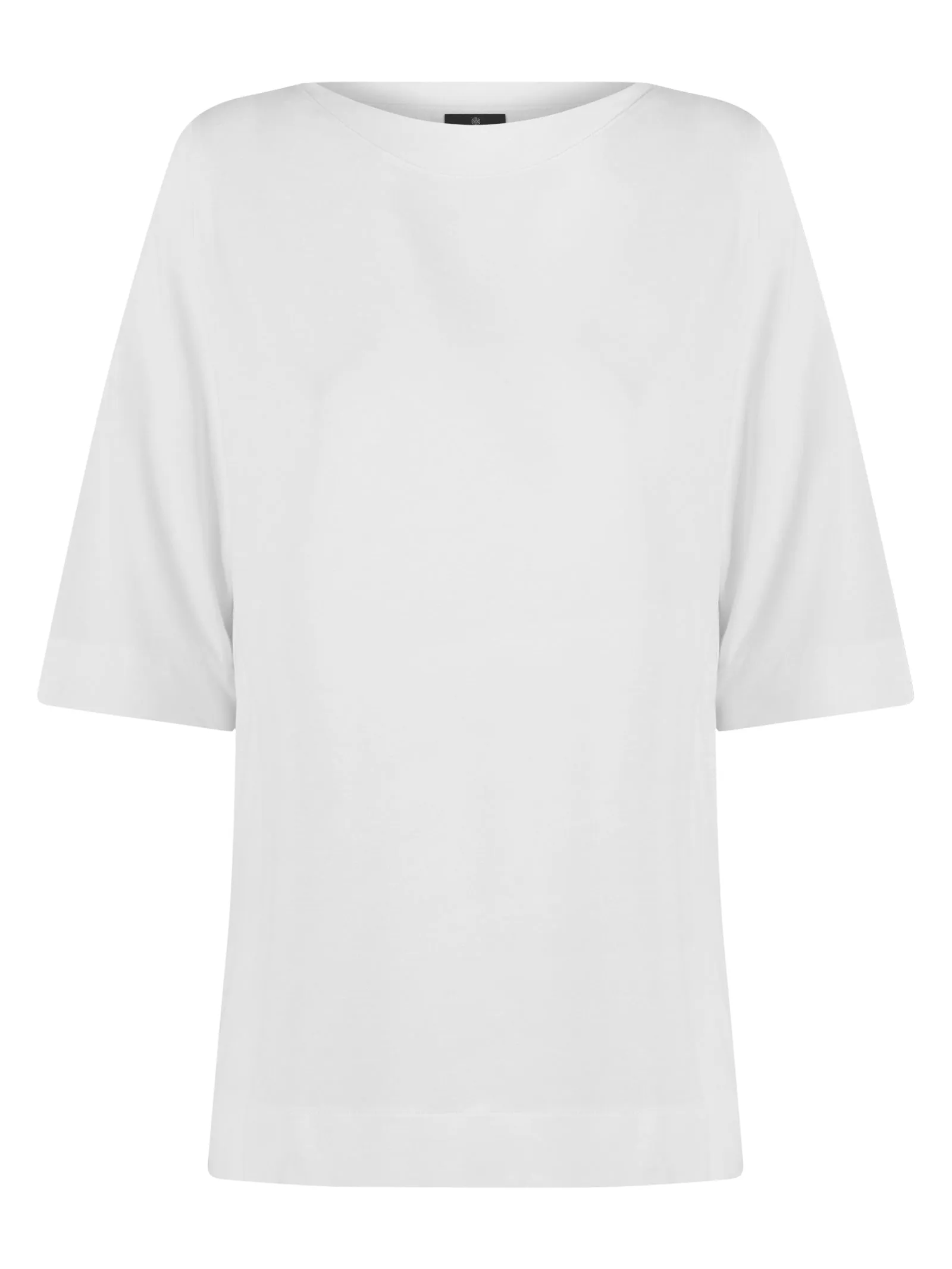 Maglia con manica 3/4 in jersey di viscosa crêpe - Bianco