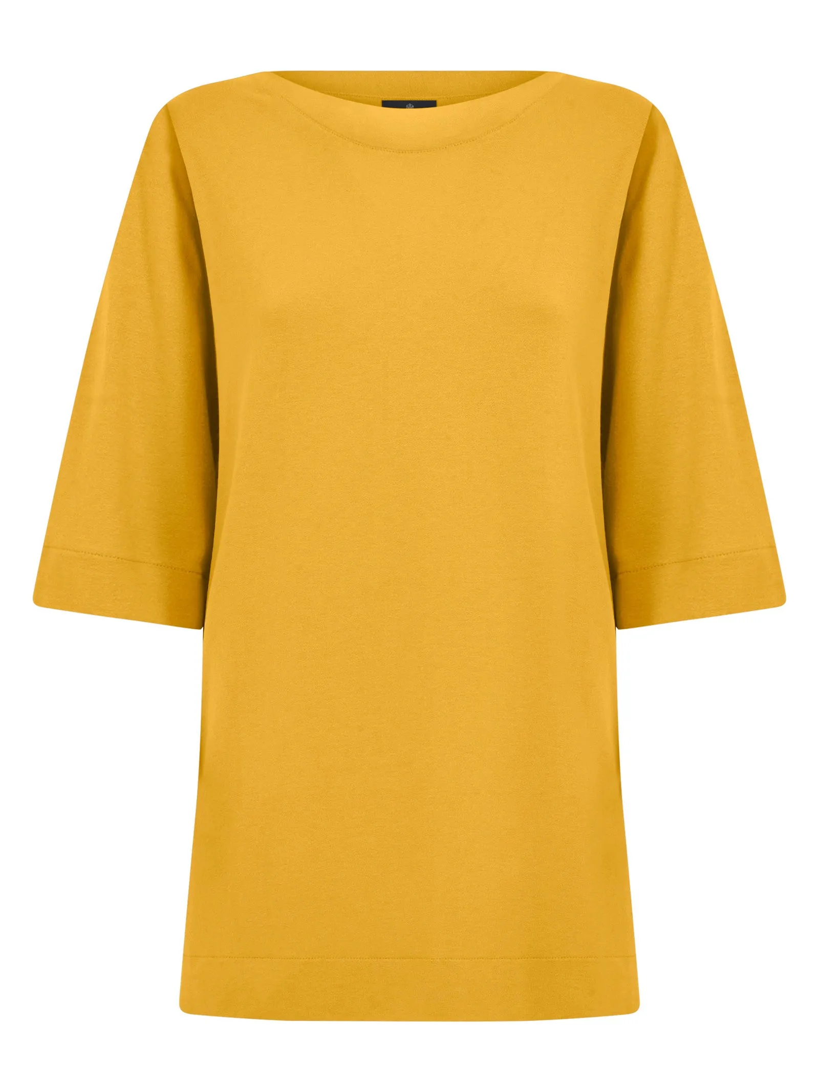 Maglia con manica 3/4 in jersey di viscosa crêpe - Golden Spice