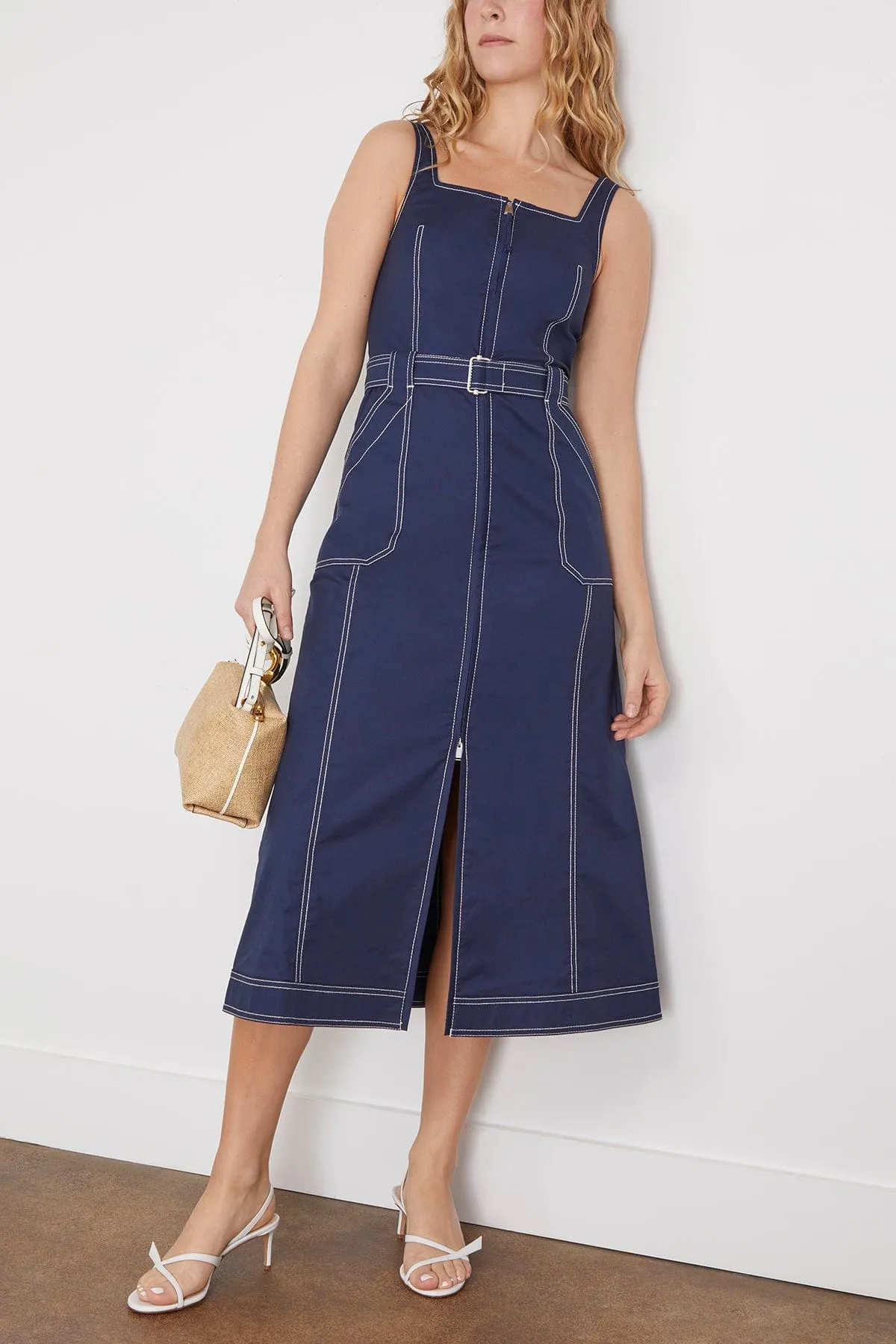 Manson Sleeveless Midi Dress in Midnight